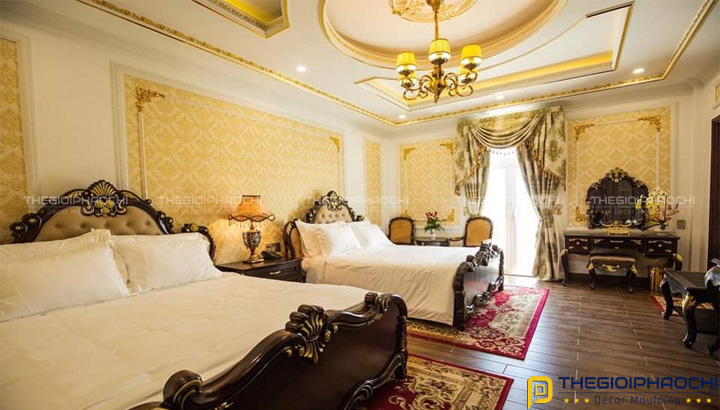 phào chỉ tường cổ điển cho biệt thự